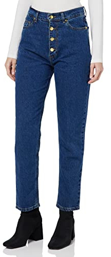 KENDALL & KYLIE K&K W High Rise Slim Denim Jeans * KKW3712018, Pantalones De Las Mujeres, Dark Wash, 26