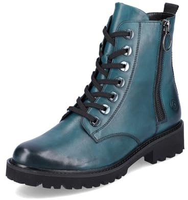 Remonte Femme Bottines D8671, Dame Bottines à Lacets,Semelle intérieure Amovible,Bottes à Lacets,Fermeture à glissière,Bottes,Blau,38 EU / 5 UK