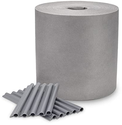 COVER IT Grigio Rotolo Frangivista da Esterno 19cmx33m - Frangivista per Recinzione Giardino Peso Base 150 g/m2 - Strisce Frangivista PVC - Ombreggiante per Recinzione