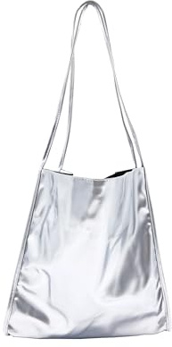 Ulisty Damen Veganes Lackleder Tragetasche Weich Shopper Tasche Lässig Schultertasche Mode Handtasche Tägliche Tasche
