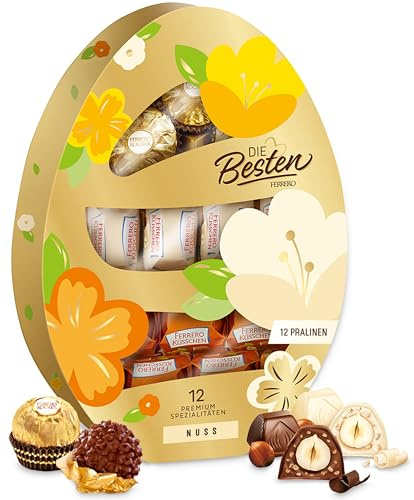 Die Besten Osterei 116g – Geschenk zu Ostern in Ei-Form – Mischung aus Ferrero Rocher, Ferrero Küsschen Klassik & Ferrero Küsschen White Crispy – Süßigkeiten – Ostergeschenk & Mitbringsel