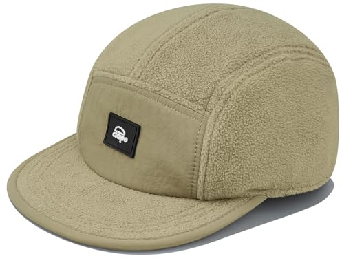 CLAPE 5 panel vinter baseballkeps män kvinnor varm ull truckerkeps platt brim snapback keps justerbar camp cap full cap UV-skydd sköldpadda, ADTB1-khaki, one size