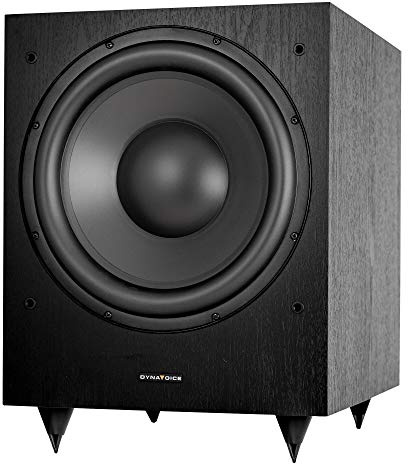 DYNAVOICE Magic MW-12 Negro Mate – Subwoofer Activo 12” 180W RMS (250W Máx.), Bass Reflex Inferior, Control de Fase y Low Pass | Entradas RCA y Alto Nivel | Home Cinema y HiFi