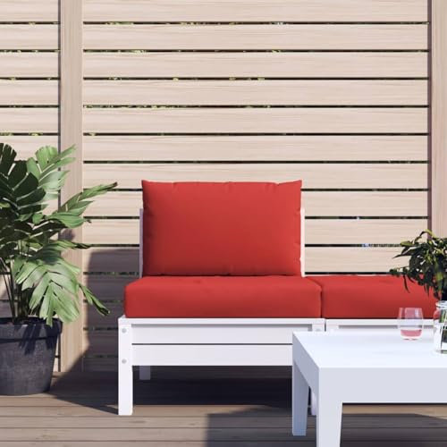 LAPOOH Palettensofa-Auflagen 2 STK Palettenkissen Outdoor, Europaletten Sitzkissen Outdoor, Paletten Rückenkissen, Palettensitzkissen, Rot Stoff
