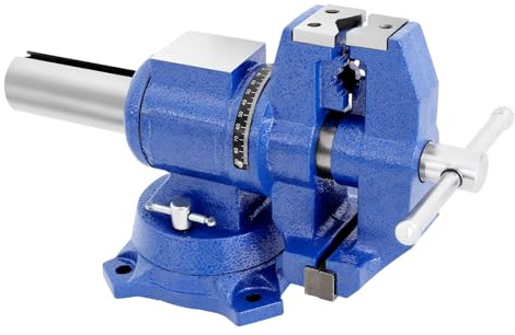 Mudshape Multifunktions Schraubstock 360° Gedreht werden Professionelle Tisch Parallel Drehteller Werkbankschraubstock Werkbank Amboss 100 Mm 4 Zoll Blau