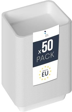 BenBow Contenitore Sigillabile Ecologico in Fibra di Canna da Zucchero, 400 ml x 50 – Resistente, Biodegradabile e Ideale per Alimenti Caldi