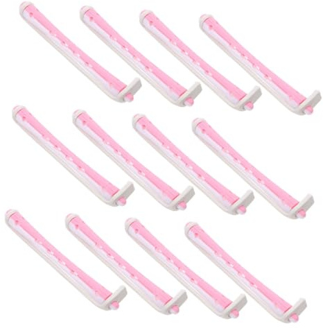 Healeved 24pcs Plastic Hair Perm Rods Curling Rollers Wave Twisting Sticks for Women Short Hair Perming Kit Cold Wave Styling