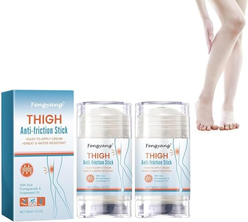 Fengyang® 2Pcs Stick Antisfregamento, Bastone Anti Sfregamento, Crema Antisfregamento Cosce, Stick Anti-Sfregamento Impermeabile, Prevenzione Sfregamento Coscia