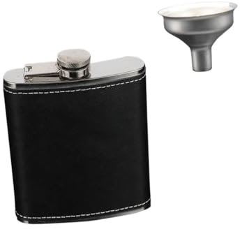 Cabilock 8oz Flasque de Poche avec Entonnoir Acier Inoxydable Étanche et Antirouille pour Whisky Rhum et Vodka