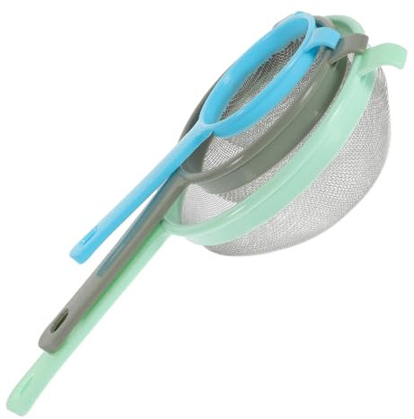 HOLIDYOYO 1juego Tamices De Mano Para y Filtros De Polvo De Inoxidable y Colores Aleatorios Mediano Para Repostería y Cocina