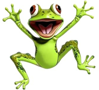 1Pc grüner Frosch springen lustiger Auto-Aufkleber für Laptop, Wasser flasche, Telefon, Auto-LKW, Van, Motorrad, Fenster