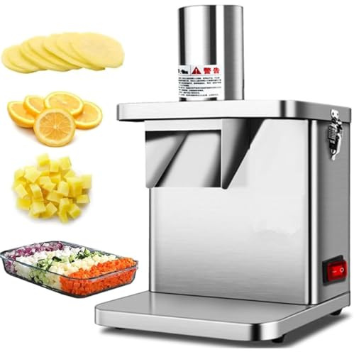 WEICNE Coupe-Légumes Électrique Professionnel 250 W, Coupe-Légumes, Râpe, Coupe-Oignons, Pommes De Terre, Robot Culinaire, Coupe-Fruits avec Grilles Et Lames De Coupe +JuliennePlate