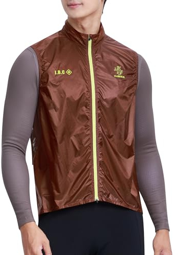INBIKE Gilet da Ciclismo Leggero Uomo Impermeabile Antivento con Rete Traspirante Ripiegabile, con Taschino Posteriore e Riflettenti, per Corsa e Outdoor