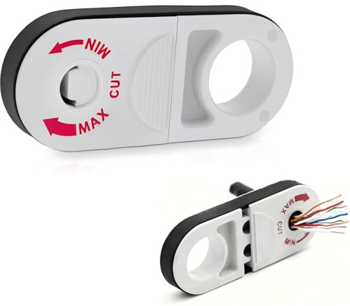 White Cable Stripper Tool 3–10.8mm – Professional Wire Stripper for Electrical Cables, UTP/STP Network Cable Cutter for Cat5, Cat5e, Cat6, Coax & Multi-Core Wires