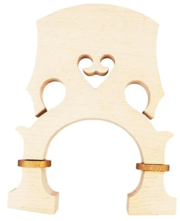 PUXZYAX Ersatzteil für Bassbrücke, verstellbar, aus Ahornholz, langlebig, Leistungssteigerung, verstellbare Brücke für Kontrabass 1/2, 4/4, 3/, 1/2 Zoll