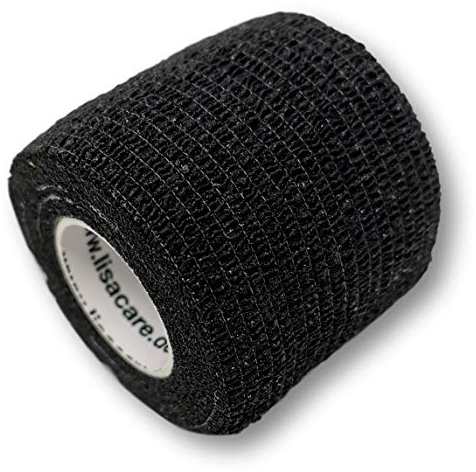LisaCare, cohesive bandage, fixation bandage, self-adhesive, elastic, 5 cm wide, for human and animals, for sport riding