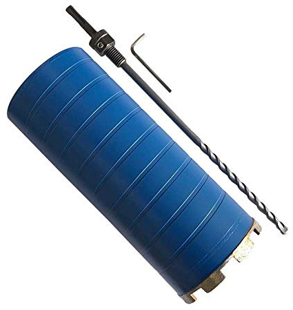 4-1/2 Diamond Dry Core Bit for Brick and Block with SDS Plus Pilot Bit Adapter, 9.5 Drilling Depth, 5/8-11 Arbor