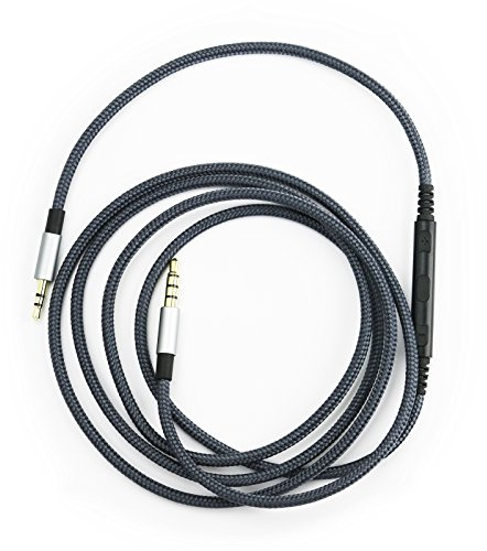 ABLET 3,5 mm auf 2,5 mm Stecker Audio-Ersatzkabel, Fernbedienung Lautstärkeregler und Inline-Mikrofonkabel, Kompatibel mit Bose oe2, oe2i, AE2, QC35 Kopfhörer, Kompatibel mit iPhone