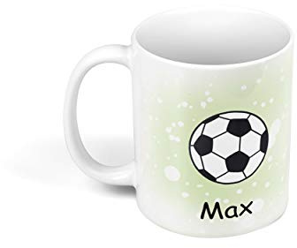 Kunststofftasse personalisierte Kinder Tasse mit riesiger Motivauswahl | Einschulung Schule Einschulungsgeschenk mit Motiv und Namen personalisierbar Fußball