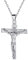Collier Croix Argent Femme Homme,Pendentif Crucifix INRI Jésus Christ Religieux Protection,Bijoux Religion Porte Bonheur Cadeau Amulette pour Enfant Fille