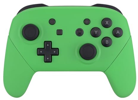 eXtremeRate Griff Hülle Set für Switch Pro Controller, Matt DIY-Ersatz Front Case/Rücken Gehäuse&Handgriff Grips Shell Zubehör für nintendo Switch Pro Controller-Grün
