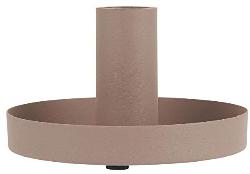 IB Laursen - Kerzenhalter, Kerzenständer - für Stabkerze - Aluminium, Metall - Malva - Höhe 6,5 cm