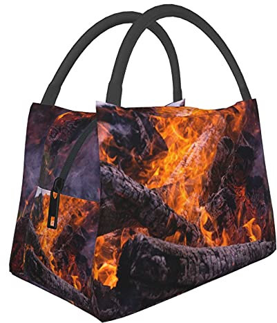 IUBBKI Fuego madera caliente haya patata fuego patata asada bolsa de almuerzo bolsa de Picnic bolsa de artículos diversos bolsa de compras bolsa de aislamiento portátil cocina familia