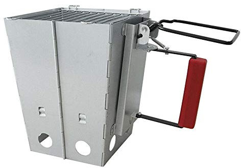 KANBUN Klappbarer Campingkocher, Grill, Kamin, Grill, Feueranzünder, Holzkohleanzünder, Anzünder. Doppelter Komfort