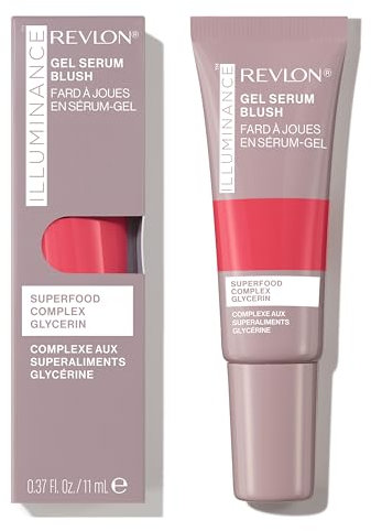 Revlon Illuminance Gel Serum Blush, Guance Visibilmente Rimpolpate, Finish Luminoso e Idratante per tutto il giorno, 120 Striking Rose, 11ml