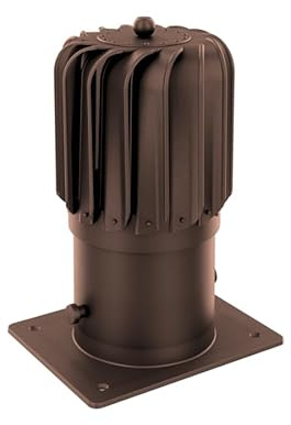 KRONO-PLAST Schornsteinaufsatz FLATLINE ROTO mit Blende fi 150 (Braun)
