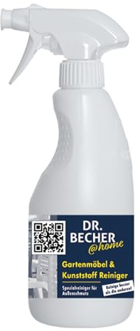 DR.BECHER @home Gartenmöbel & Kunststoff Reiniger - Effektiver Reiniger für Gartenmöbel und Kunststoffe - Entfernt hartnäckigen Außenschmutz von Feinstaub, Ruß und Blütenpollen 500ml