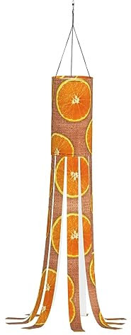 GFXEDSAH Windsäcke mit Zitronen- und Orangen-Aufdruck, Geister-Windsack, der Ihrem Außenbereich einen Spritzer saisonaler Farbe verleiht
