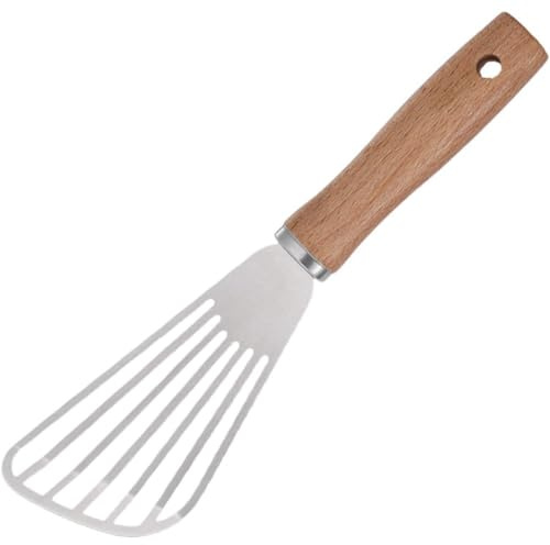 Lipfer Espátula para Pescado, Volteador De Metal De Acero Inoxidable para Cocinar, Uso En Cocina, Espátula Ranurada