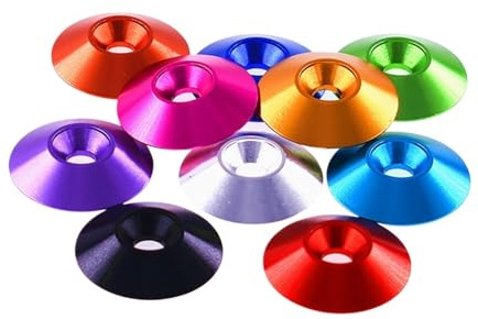2 uds M4 M5 M6 M8 arandela avellanada cónica colorida aluminio 6061 junta plana cónica piezas de bricolaje(Red,M8)
