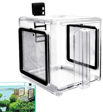 Aquarium Reproduction Box - Aquarium Fish Separator - Accessory for Incubation and Separation Eggs with Divider for Fresh and for Guppy Fry