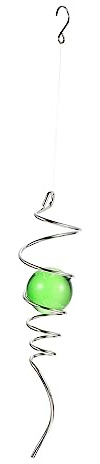 Toyvian Gazing Ball Spiral Tail Hanging Wind Spinner Decorative Garden Decor Unique Design for Relaxation and Focus Present for Home and Garden