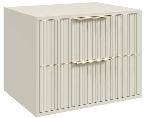 Badplaats B.V. Mobile Lavabo Rimini 60 cm - Beige - Mobili da bagno con cassetti