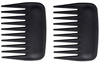Streaker Kämme, antistatisch, breite Zähne, Haarstyling, Entwirrungskamm, kompakt, handflächengroß, kein Griff, Afro-Kamm für Männer und Frauen, lockige, gewellte Perücke, Salon, Barbier, Zuhause