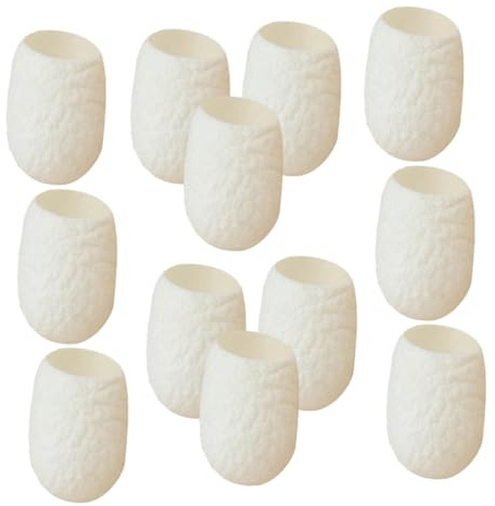 CALLARON 20 Stück Cleansing Silkworm Balls Set für Gesichtsreinigung Sanftes Peeling und Hautpflege für Empfindliche Haut Natürliche Seidenraupenkokons zur Entfernung von Abgestorbenen