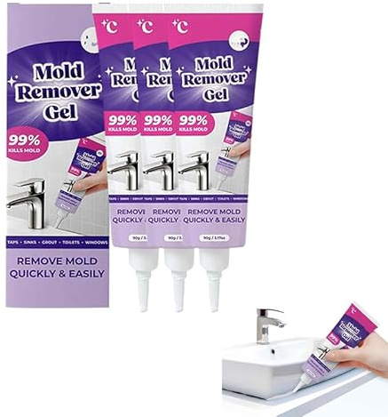 3PC 𝐒𝐜𝐡𝐢𝐦𝐦𝐞𝐥𝐞𝐧𝐭𝐟𝐞𝐫𝐧𝐞𝐫 Gel für Waschmaschine, Bad und Küche, Tiefenreinigung in Fugen und Dichtungen, schnelle Reinigung