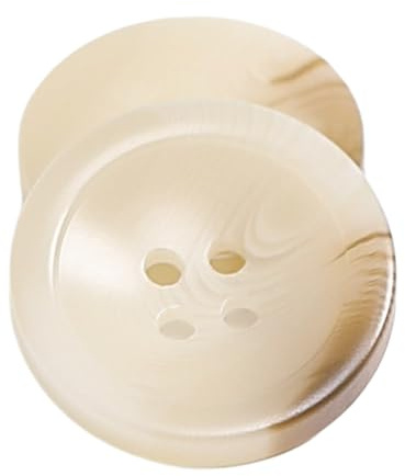Aniyan 20er Set Harzknöpfe, 25mm Hochwertige Resin-Knöpfe für Strickjacken, Mäntel, DIY Basteln & zum Annähen von Kleidung (Beige)