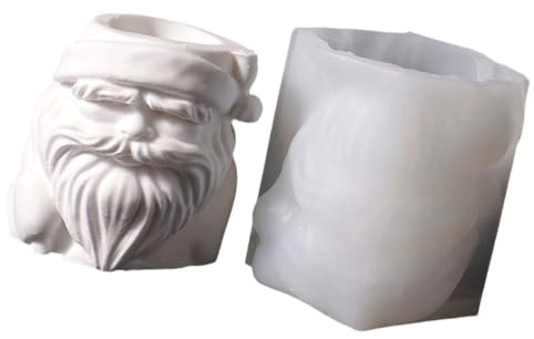 Santa Silicone Vase Mold Temperature Resistant Multipurpose Silicone Mould for Making Soap Candle Chocolate Flowerpot