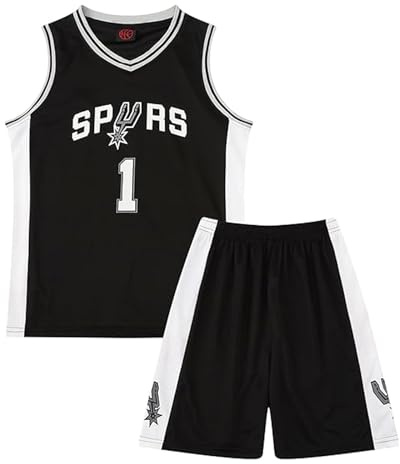 Qkydky Ensemble Basket Enfant, Maillot Basket Enfant,Tenue Basket Enfant | Ensemble de Basket Enfant 3-14 Ans, Débardeur et Short Sport | Tissu Séchage Rapide Respirant, Tenue d'Entraînement Sportif
