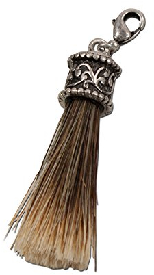 Alpenflüstern Trachten-Anhänger Dachshaar-Pinsel für Charivari oder Trachtenkette (braun) AAH013