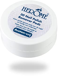 Herome - Discos QuitaEsmalte para Uñas, 30 uds | Toallitas para Quitar Esmalte, Apto para Uñas Acrílicas, sin Acetona, Aporta Brillo e Hidratación