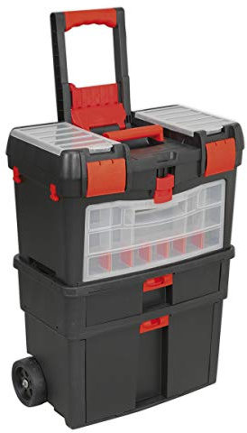 Sealey AP850 - Trolley porta attrezzi con vasca porta attrezzi e vassoio porta minuteria, scomponibile, 452 x 850 x 225 mm