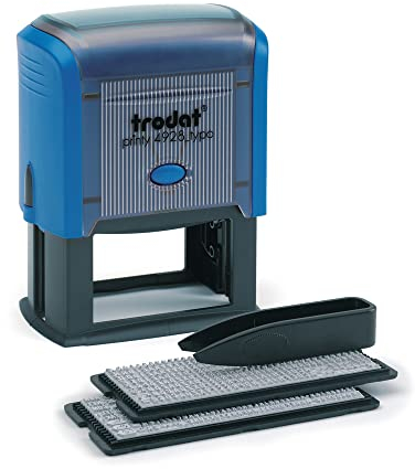 Trodat Printy 4928 typo Textstempel zum Selbersetzen, selbstfärbend, 7-zeilig, Abdruckfarbe Schwarz