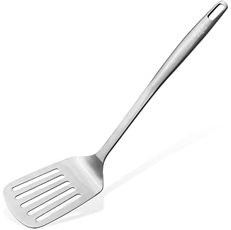 Stanley Rogers - Espátula de acero inoxidable - Espátula ranurada con acabado satinado - Accesorio de cocina apto para lavavajillas.