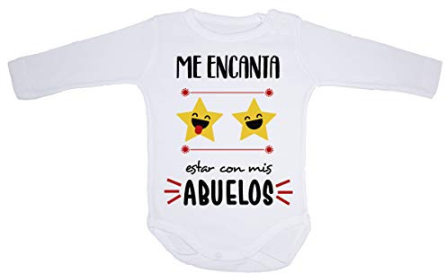 AR Regalos Body bebé Me Encanta Estar con mis Abuelos
