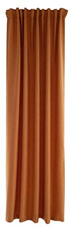 Homing blickdichter Vorhang Uni Gardine Ziegel einfarbig abdunkelnd weich Akustik Gardine Wohnzimmer Schlafzimmer Kinderzimmer Dekostoff(1Stück) 245 x 140 cm (HxB)